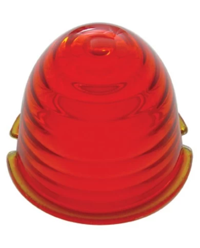 (BULK) BEEHIVE GLASS CAB LIGHT LENS - DARK AMBER (BULK) BEEHIVE GLASS CAB LIGHT LENS - DARK AMBER