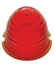 (BULK) BEEHIVE GLASS CAB LIGHT LENS - DARK AMBER (BULK) BEEHIVE GLASS CAB LIGHT LENS - DARK AMBER