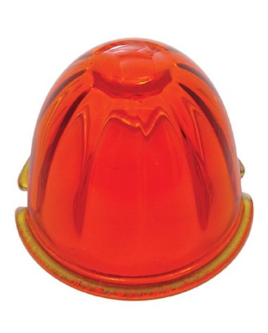 (BULK) WATERMELON GLASS CAB LIGHT LENS - DARK AMBER (BULK) WATERMELON GLASS CAB LIGHT LENS - DARK AMBER