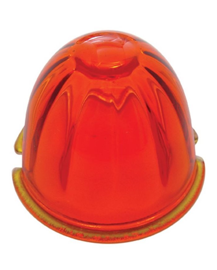 (BULK) WATERMELON GLASS CAB LIGHT LENS - DARK AMBER