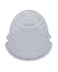 (BULK) BEEHIVE GLASS CAB LIGHT LENS - CLEAR (BULK) BEEHIVE GLASS CAB LIGHT LENS - CLEAR