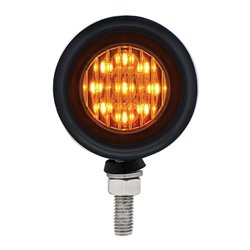 UP30927-SS 2" Double Face Light With 9 LED 2" Lights & Grommets - Amber & Red LED/Amber & Red Lens