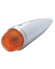 (BOX) CHROME CRYSTAL GLASS LENS TORPEDO CAB LIGHT W/ 1156 BULB - DARK AMBER (BOX) CHROME CRYSTAL GLASS LENS TORPEDO CAB LIGHT W/ 1156 BULB - DARK AMBER