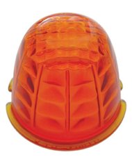 (BULK) CRYSTAL GLASS CAB LIGHT LENS - DARK AMBER