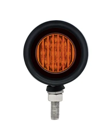 UP30927-SS 2" Double Face Light With 9 LED 2" Lights & Grommets - Amber & Red LED/Amber & Red Lens