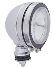 (BOX) CHROME 5" OFF ROAD HALOGEN LIGHT - CLEAR