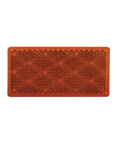 (BULK) RECTANGULAR QUICK MOUNT REFLECTOR - AMBER (BULK) RECTANGULAR QUICK MOUNT REFLECTOR - AMBER