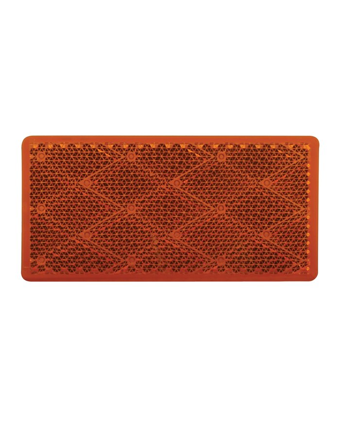 (BULK) RECTANGULAR QUICK MOUNT REFLECTOR - AMBER