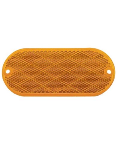 (BULK) 4 5/16" x 1 7/8" OVAL QUICK MOUNT REFLECTOR - AMBER (BULK) 4 5/16" x 1 7/8" OVAL QUICK MOUNT REFLECTOR - AMBER