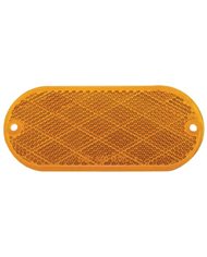 (BULK) 4 5/16" x 1 7/8" OVAL QUICK MOUNT REFLECTOR - AMBER