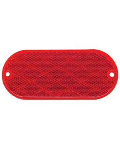 (BULK) 4 5/16" x 1 7/8" OVAL QUICK MOUNT REFLECTOR - RED (BULK) 4 5/16" x 1 7/8" OVAL QUICK MOUNT REFLECTOR - RED