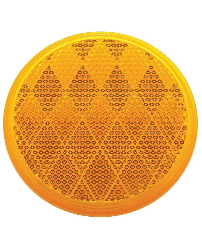(BULK) 3" ROUND QUICK MOUNT REFLECTOR - AMBER (BULK) 3" ROUND QUICK MOUNT REFLECTOR - AMBER