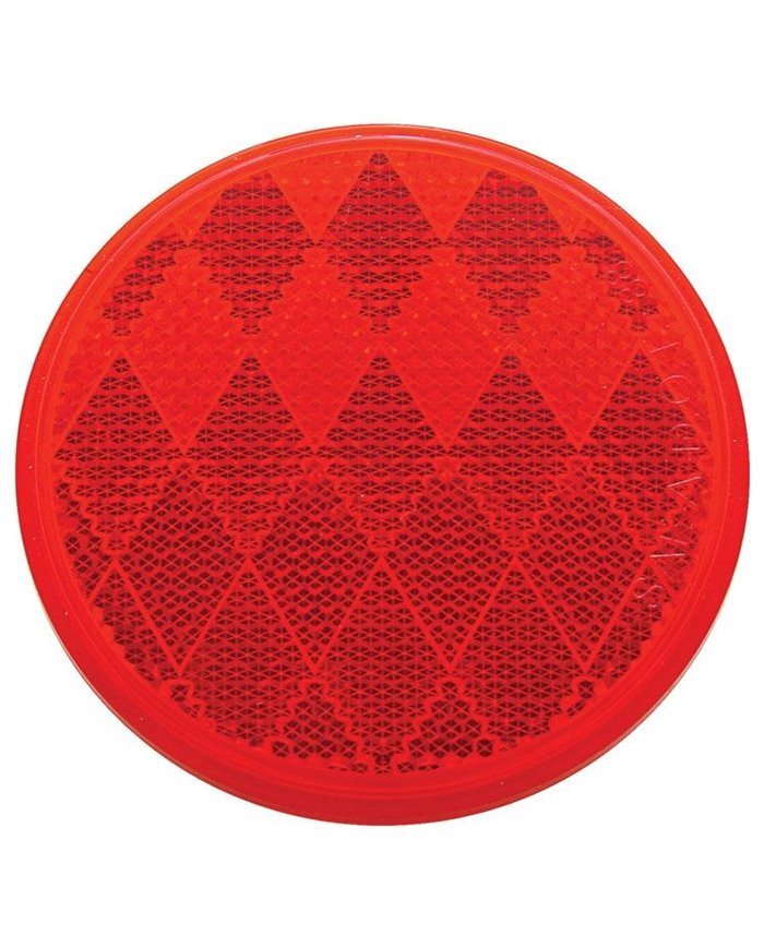 (BULK) 3" ROUND QUICK MOUNT REFLECTOR - RED (BULK) 3" ROUND QUICK MOUNT REFLECTOR - RED