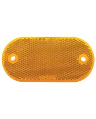 (BULK) 4" x 2" OVAL QUICK MOUNT REFLECTOR - AMBER (BULK) 4" x 2" OVAL QUICK MOUNT REFLECTOR - AMBER