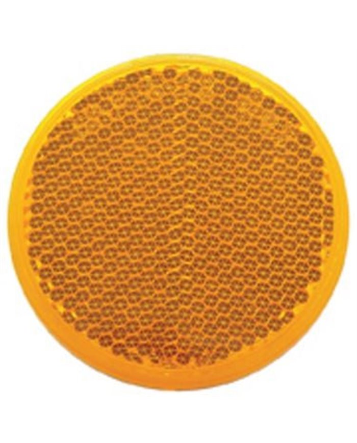 (BULK) 2 3/8" ROUND QUICK MOUNT REFLECTOR - AMBER