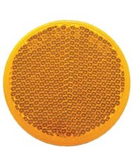(BULK) 2 3/8" ROUND QUICK MOUNT REFLECTOR - AMBER