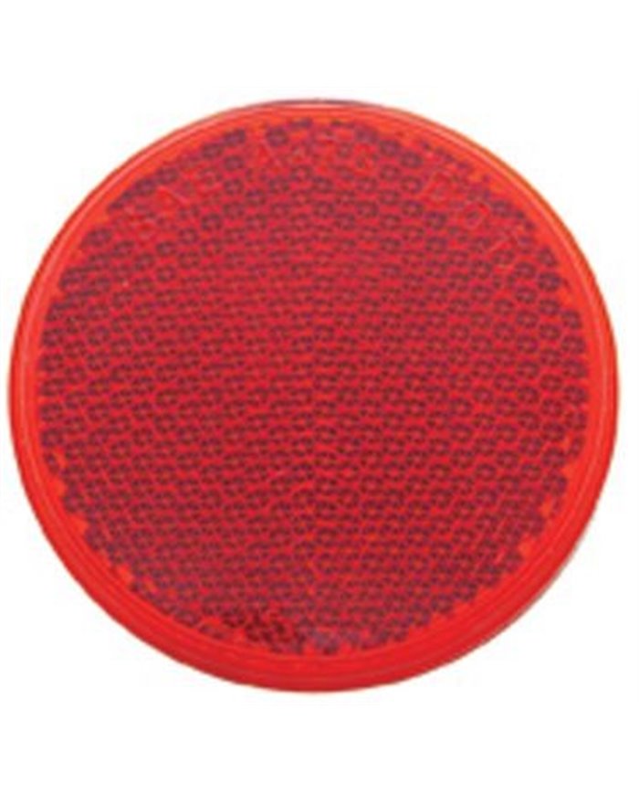 (BULK) 2 3/8" ROUND QUICK MOUNT REFLECTOR - RED