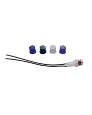 (CARD) CHROME PLASTIC DASH LIGHT ASSEMBLY - ASSORTED COLOR