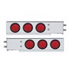 UP31011-2.5" Bolt Pattern Chrome Spring Loaded Light Bar With 6X 4" Lights & Grommets (Pair)