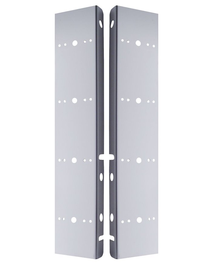 (2/BULK) S.S. PETERBILT 8 LED CUTOUT AIR CLEANER LIGHT BRACKET W/ ORIGINAL GLASS LENS - DARK AMBER