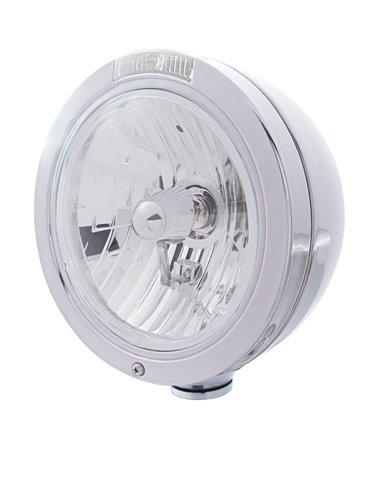(BOX) S.S. PETERBILT "BULLET" CRYSTAL H4 HALOGEN HEADLIGHT W/ 4 AMBER LED SIGNAL LIGHT - CLEAR LENS (BOX) S.S. PETERBILT "BULLET" CRYSTAL H4 HALOGEN HEADLIGHT W/ 4 AMBER LED SIGNAL LIGHT - CLEAR LENS