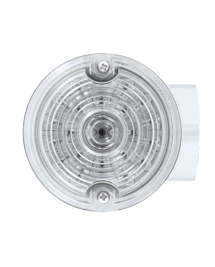 (BOX) 21 AMBER LED 3 1/4 ROUND HARLEY SIGNAL LIGHT WITH HOUSING - CLEAR LENS - 1156 PLUG