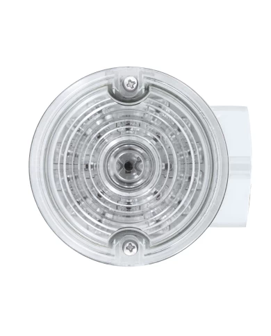 (BOX) 21 RED LED 3 1/4 ROUND HARLEY SIGNAL LIGHT WITH HOUSING - CLEAR LENS - 1156 PLUG (BOX) 21 RED LED 3 1/4 ROUND HARLEY SIGNAL LIGHT WITH HOUSING - CLEAR LENS - 1156 PLUG