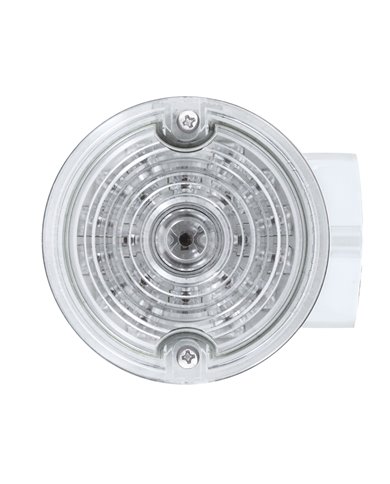 (BOX) 21 RED LED 3 1/4 ROUND HARLEY SIGNAL LIGHT WITH HOUSING - CLEAR LENS - 1157 PLUG (BOX) 21 RED LED 3 1/4 ROUND HARLEY SIGNAL LIGHT WITH HOUSING - CLEAR LENS - 1157 PLUG