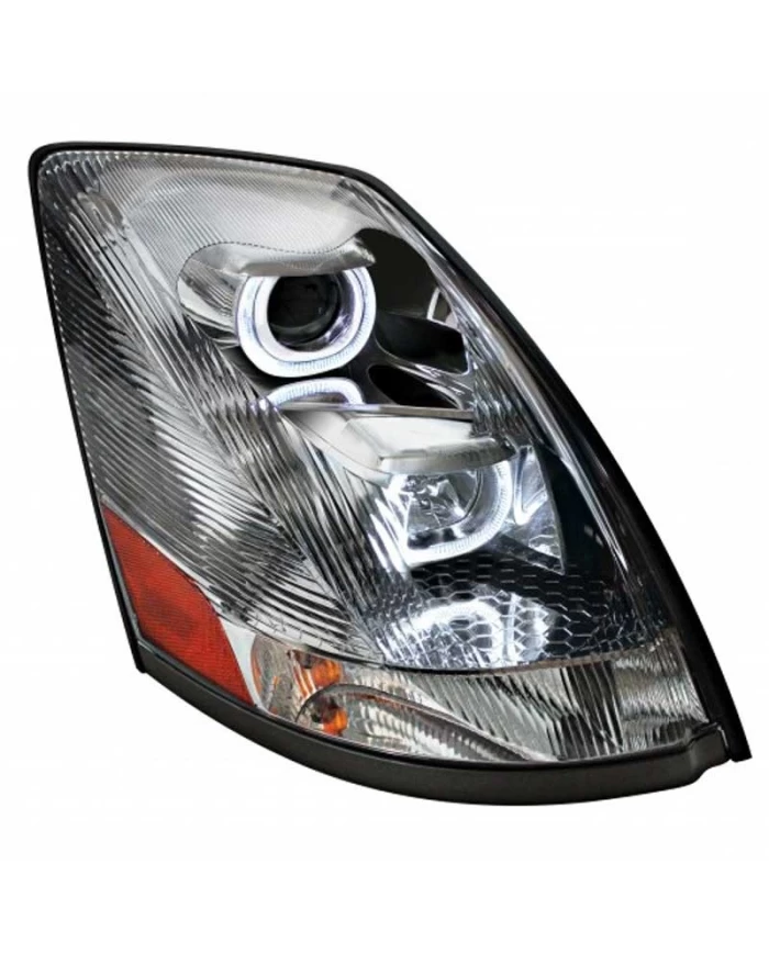 (BOX) CHROME VOLVO VN / VNL 2004+ PROJECTION HEADLIGHT - PASSENGER (BOX) CHROME VOLVO VN / VNL 2004+ PROJECTION HEADLIGHT - PASSENGER
