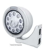 (BOX) S.S. "BULLET" HALF-MOON PETERBILT 11 HIGH POWER LED CRYSTAL HEADLIGHT W/ 4 AMB LED DUAL FUNCTION SIGNAL LIGHT - CLEAR LENS (BOX) S.S. "BULLET" HALF-MOON PETERBILT 11 HIGH POWER LED CRYSTAL HEADLIGHT W/ 4 AMB LED DUAL FUNCTION SIGNAL LIGHT - CLEAR LENS