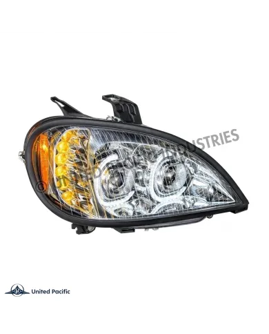 UP31091-High Power LED Chrome Projection Headlight For 2001-2020 Freightliner Columbia - Passenger