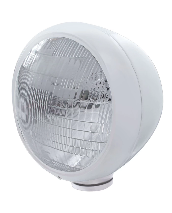 (BOX) CHROME CLASSIC "GUIDE" HEADLIGHT - 6014 SEALED BEAM BULB