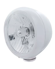 (BOX) CHROME CLASSIC "GUIDE" HEADLIGHT - CRYSTAL H4 HALOGEN BULB (BOX) CHROME CLASSIC "GUIDE" HEADLIGHT - CRYSTAL H4 HALOGEN BULB