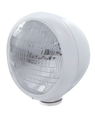 (BOX) STAINLESS STEEL CLASSIC "GUIDE" HEADLIGHT - 6014 SEALED BEAM BULB (BOX) STAINLESS STEEL CLASSIC "GUIDE" HEADLIGHT - 6014 SEALED BEAM BULB