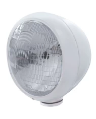 (BOX) STAINLESS STEEL CLASSIC "GUIDE" HEADLIGHT - H6024 HALOGEN BULB