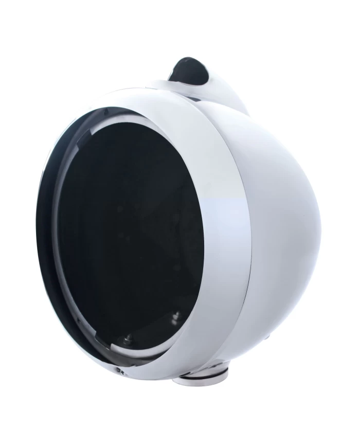 (BOX) STAINLESS STEEL "GUIDE" PETERBILT HEADLIGHT HOUSING W/ TOP SIGNAL LIGHT CUTOUT