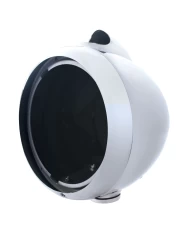 (BOX) STAINLESS STEEL "GUIDE" PETERBILT HEADLIGHT HOUSING W/ TOP SIGNAL LIGHT CUTOUT