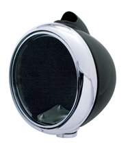 (BOX) BLACK "GUIDE" PETERBILT HEADLIGHT HOUSING W/ TOP SIGNAL LIGHT CUTOUT