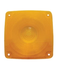 (BULK) PLASTIC SQUARE TURN SIGNAL LIGHT LENS - AMBER
