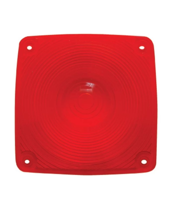 (BULK) PLASTIC SQUARE TURN SIGNAL LIGHT LENS - RED