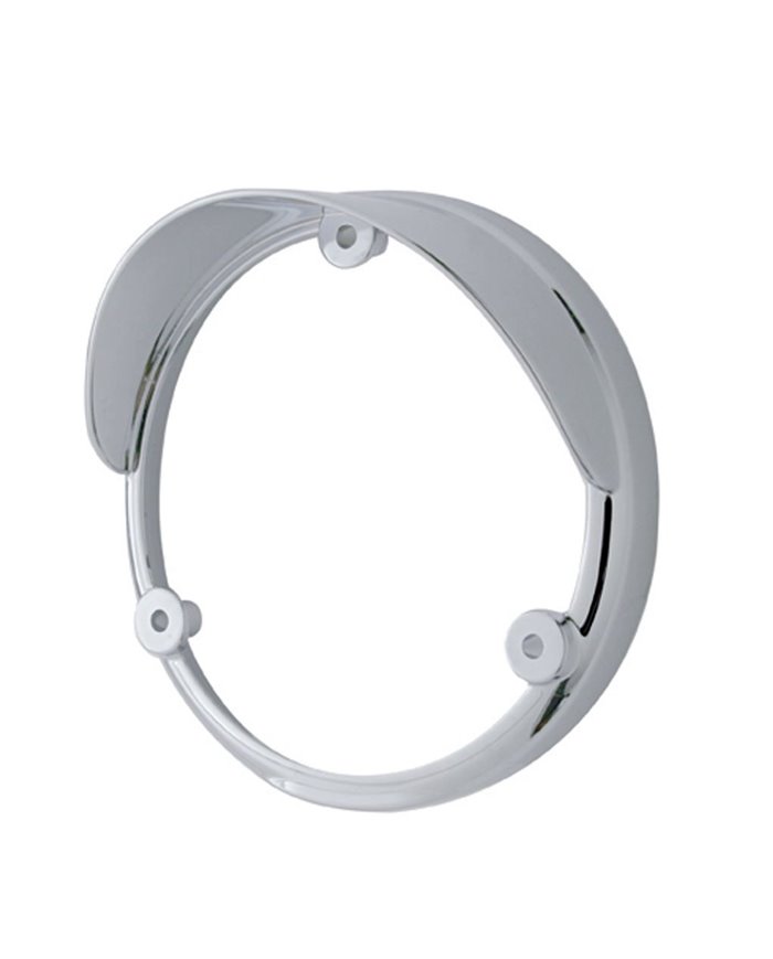 (CARD) CHROME PLASTIC LED LIGHT BEZEL W/ VISOR - 38113 SERIES