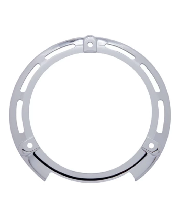 (CARD) CHROME PLASTIC ROUND TURN SIGNAL LIGHT BEZEL