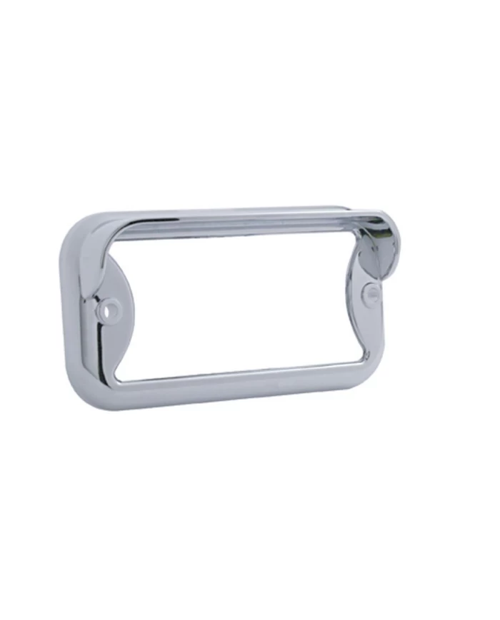 (CARD) CHROME PLASTIC SMALL RECTANGULAR CLEARANCE/MARKER LIGHT BEZEL - HORIZONTAL VISOR (CARD) CHROME PLASTIC SMALL RECTANGULAR CLEARANCE/MARKER LIGHT BEZEL - HORIZONTAL VISOR
