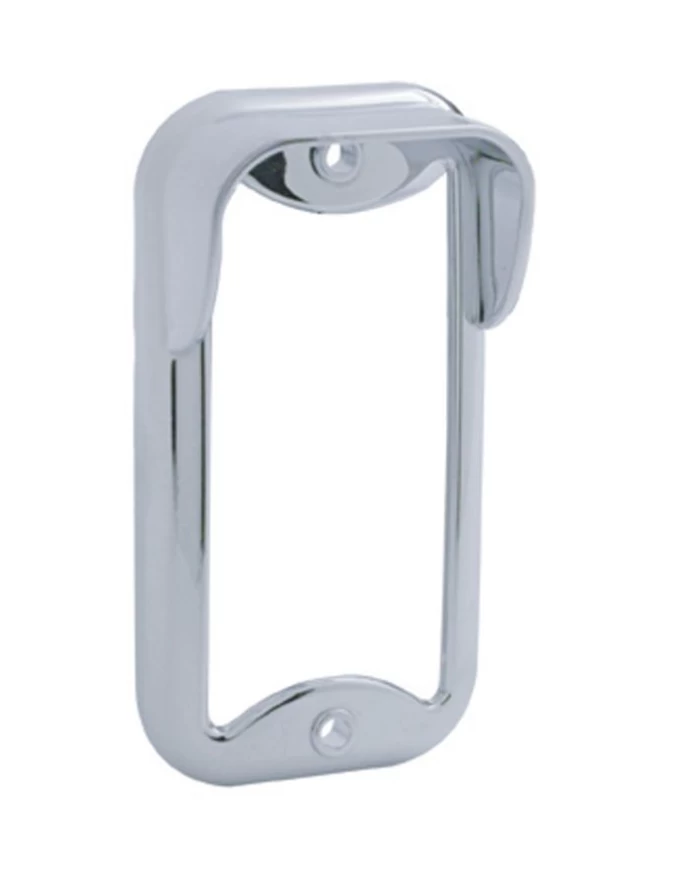 (CARD) CHROME PLASTIC SMALL RECTANGULAR CLEARANCE/MARKER LIGHT BEZEL - VERTICAL VISOR (CARD) CHROME PLASTIC SMALL RECTANGULAR CLEARANCE/MARKER LIGHT BEZEL - VERTICAL VISOR