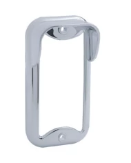 (CARD) CHROME PLASTIC SMALL RECTANGULAR CLEARANCE/MARKER LIGHT BEZEL - VERTICAL VISOR (CARD) CHROME PLASTIC SMALL RECTANGULAR CLEARANCE/MARKER LIGHT BEZEL - VERTICAL VISOR