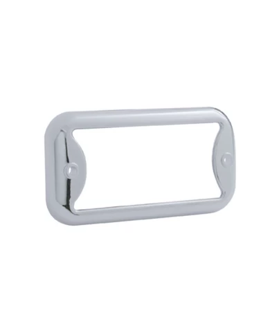 (CARD) CHROME PLASTIC SMALL RECTANGULAR CLEARANCE/MARKER LIGHT BEZEL (CARD) CHROME PLASTIC SMALL RECTANGULAR CLEARANCE/MARKER LIGHT BEZEL