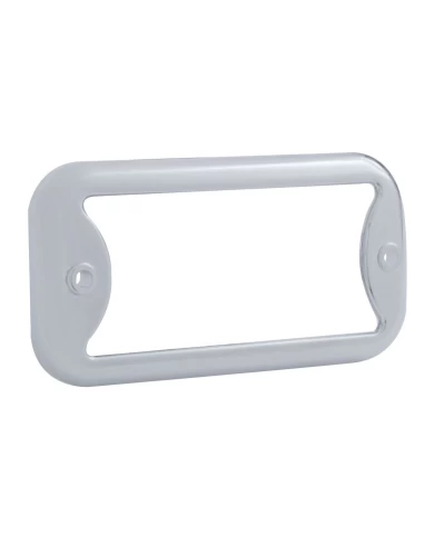 (BULK) CHROME PLASTIC SMALL RECTANGULAR CLEARANCE/MARKER LIGHT BEZEL (BULK) CHROME PLASTIC SMALL RECTANGULAR CLEARANCE/MARKER LIGHT BEZEL
