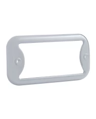(BULK) CHROME PLASTIC SMALL RECTANGULAR CLEARANCE/MARKER LIGHT BEZEL
