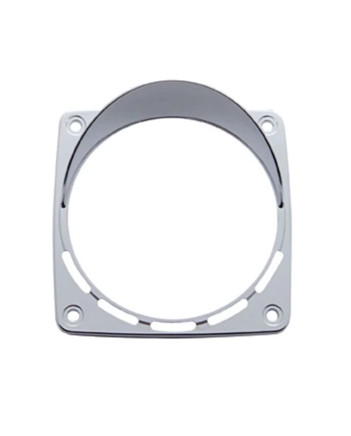 (CARD) CHROME PLASTIC SQUARE TURN SIGNAL LIGHT BEZEL W/ VISOR (CARD) CHROME PLASTIC SQUARE TURN SIGNAL LIGHT BEZEL W/ VISOR