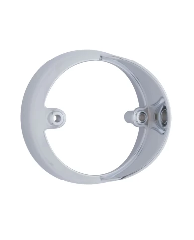 (CARD) CHROME PLASTIC 3" ROUND LED LIGHT BEZEL W/ SIDE VISOR (CARD) CHROME PLASTIC 3" ROUND LED LIGHT BEZEL W/ SIDE VISOR